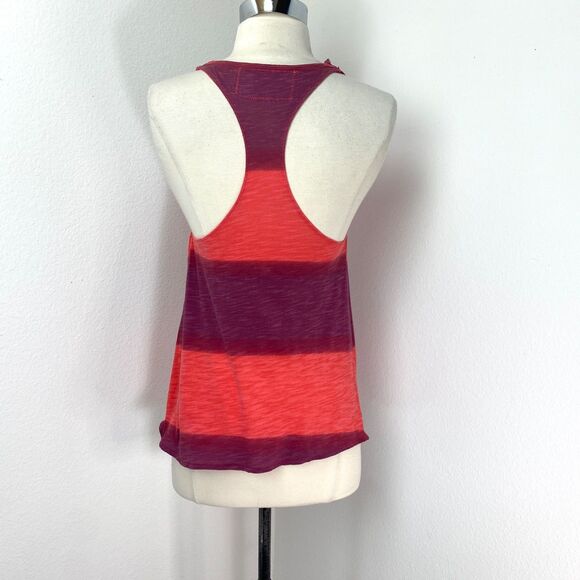 Free People Anthropologie Stripe Knit Tank Top XS Racerback Boho Festival Travel - Picture 6 of 10